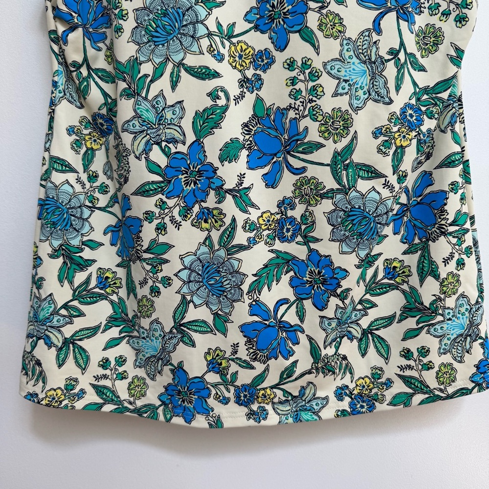 Lands End Floral High Neck Tankini Swimsuit Top Women Size 6 - Picture 5 of 13